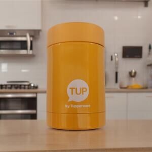 Tupperware Mini Insulated Food Jar ~ Soup Lunch Container 8 oz Yellow/Orange